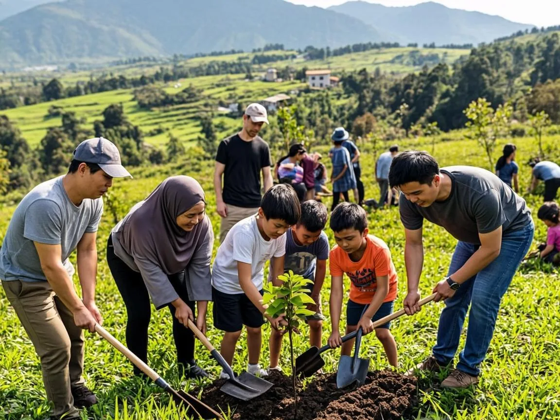 Penanaman Pohon di Bantaran Sungai