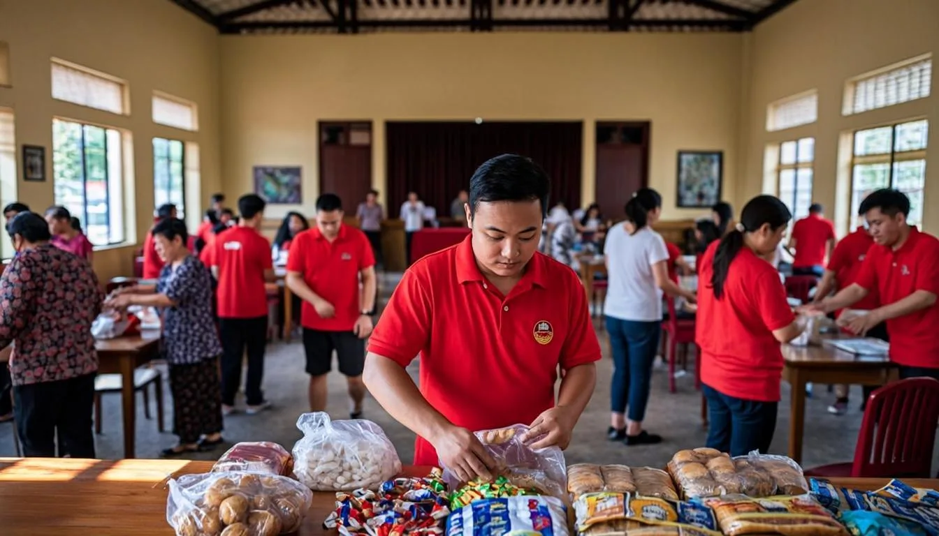 Relawan bersiap mengawali kegiatan komunitas